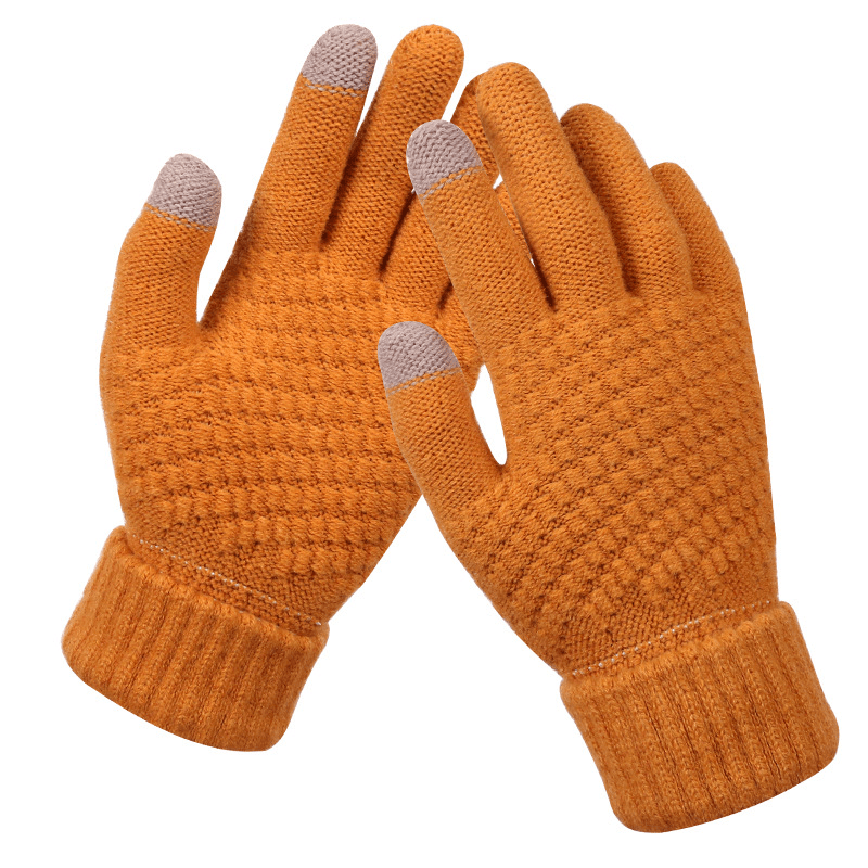 Winter Knit Gloves Touchscreen Anti Slip Soft Warm Mitten Mittens
