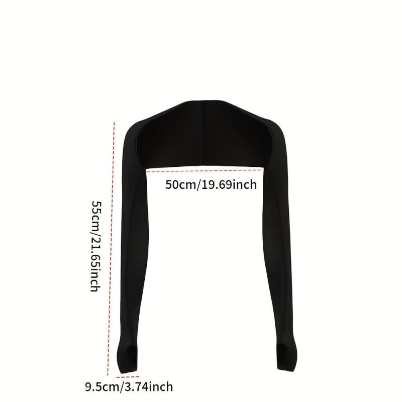 Solid Fingerless Sporty Shawl Sunscreen Ice Shawl Arm Sleeves