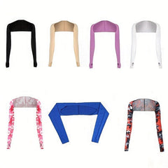 Solid Fingerless Sporty Shawl Sunscreen Ice Shawl Arm Sleeves