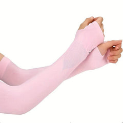 Sunscreen Ice Sleeves UV Protection Fingerless Gloves For Summer Outdoor