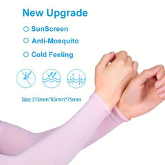 Women's Solid Sunscreen UV Protection Sleeve