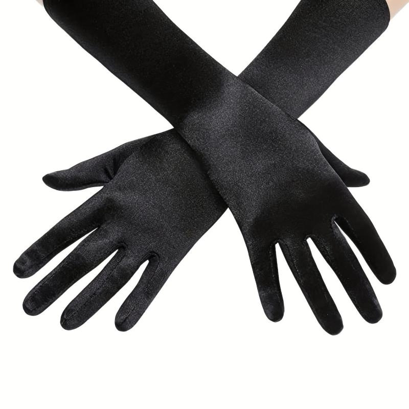 Satin Sunscreen Gloves Medium Elastic Full Finger Gloves