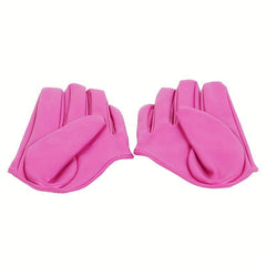 Women's Punk PU Leather Half Palm Gloves for Dancing Rock Performance