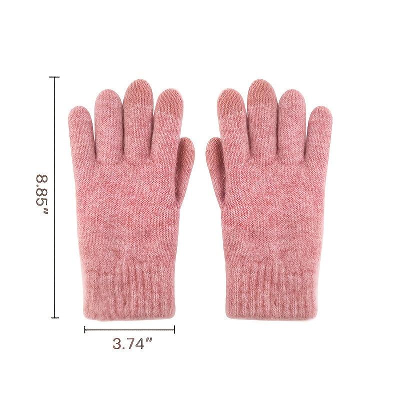Women's Winter Fleece Knitted Touch Screen Gloves