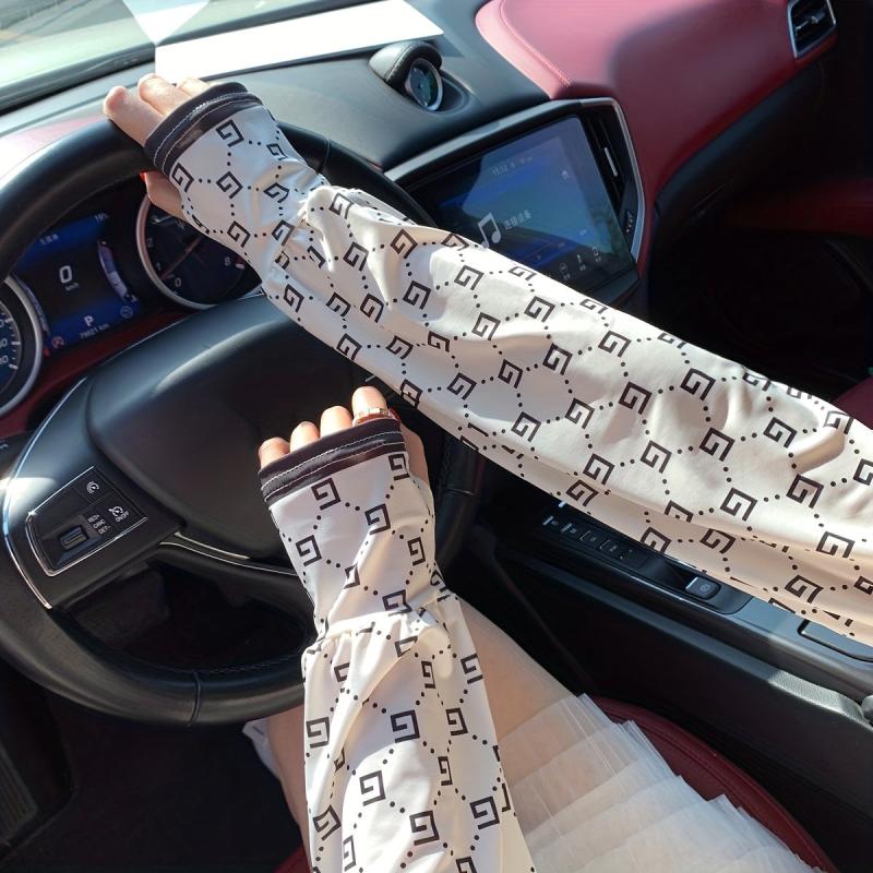 Clover Sunscreen Ice Sleeves Loose Arm Sleeves Anti UV for Women Men