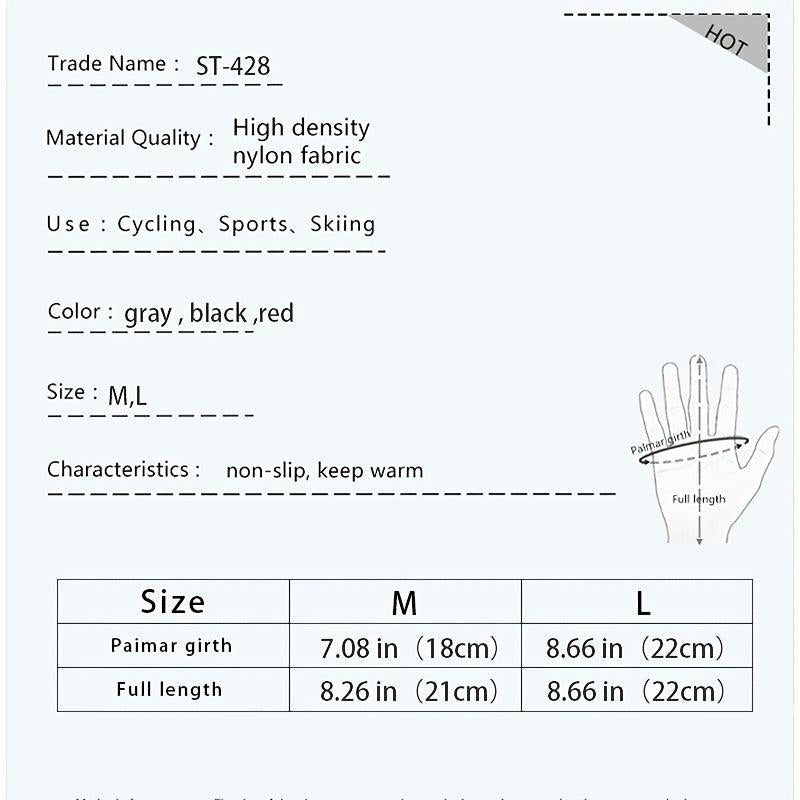 Outdoor Mountain Bike Riding Gloves - Breathable and Quick Drying