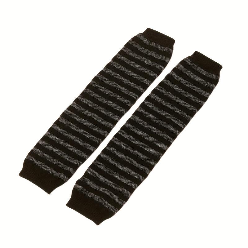 Striped Knitted Long Gloves Y2K Fingerless Gloves Unisex Hip Hop Elastic Gloves