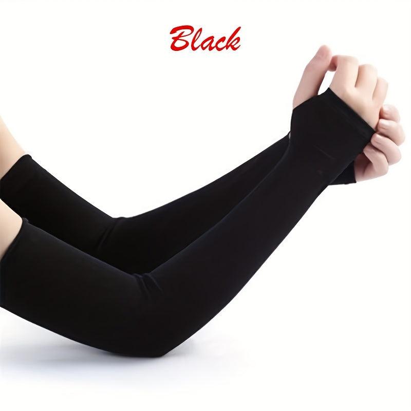 Sunproof Ice Sleeves Candy Elastic Gloves Long Fingerless Gloves