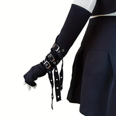 Rivet Belt Decor Punk Gloves Gothic Fingerless Gloves