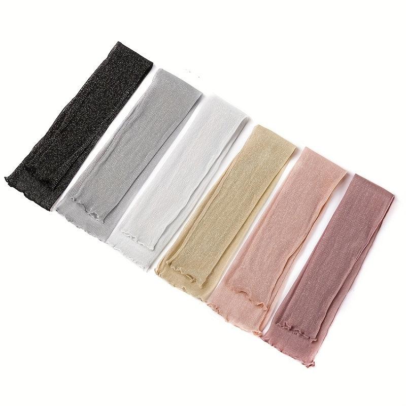 Lace Glitter Gloves Mesh Sunscreen Ice Sleeves Long Gloves For Women