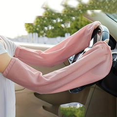 Sunscreen Fingerless Gloves for Women, Solid Color Cycling Sports Gloves