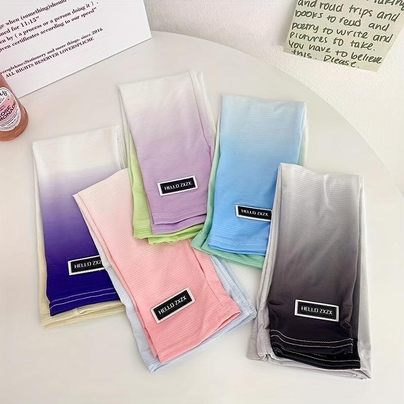 Gradient Ice Sleeves Adjustable Sun Protection Long Arm Sleeves