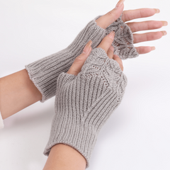 Women's Fingerless Knitted Warm Gloves Short Wrist Protection