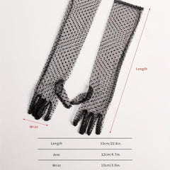 Polka Dot Long Gloves Sunscreen Decoration Gloves Women