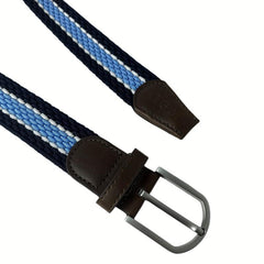 Men's Elastic Braided Belt Stretch Canvas Waistband Outdoor Casual Jeans Belt