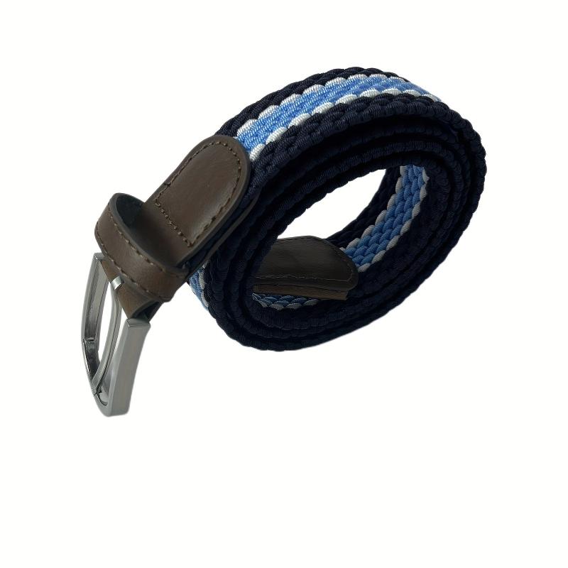 Men's Elastic Braided Belt Stretch Canvas Waistband Outdoor Casual Jeans Belt