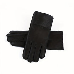 Short Real Sheepskin Gloves Waterproof Full Finger Gloves