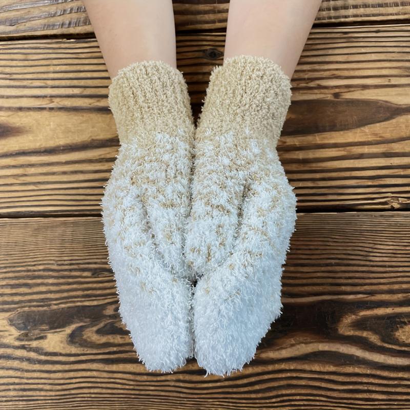 Gradient Snowflake Gloves Short Warm Cold Protection Knitted Gloves