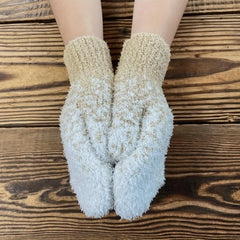 Gradient Snowflake Gloves Short Warm Cold Protection Knitted Gloves