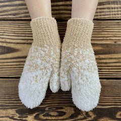 Gradient Snowflake Gloves Short Warm Cold Protection Knitted Gloves