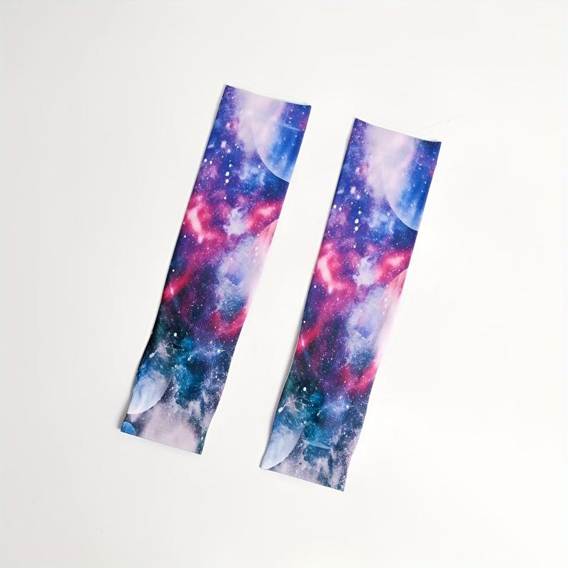 Starry Sky Ice Sleeves Unisex Print UV Protection Gloves