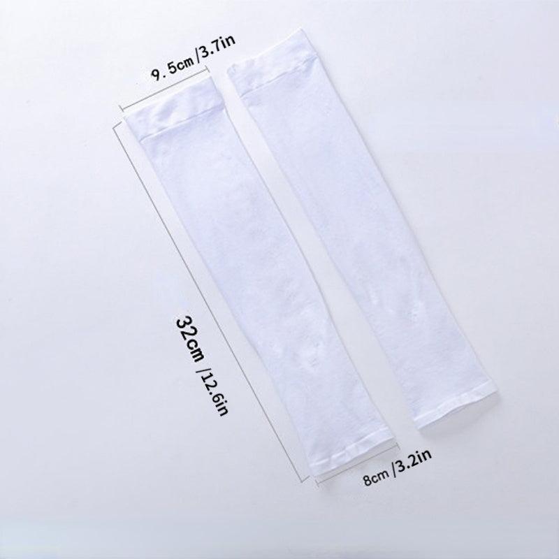 Elastic Ice Sleeve Sunscreen Fingerless Gloves for Outdoor
