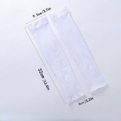 Elastic Ice Sleeve Sunscreen Fingerless Gloves for Outdoor