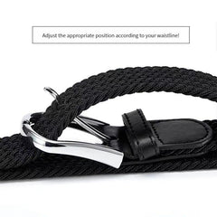 Men's Canvas Pin Buckle Elastic Casual Pants Belt
