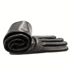 Leather Long Gloves Wool Warm Outdoor Coldproof Leather Gloves