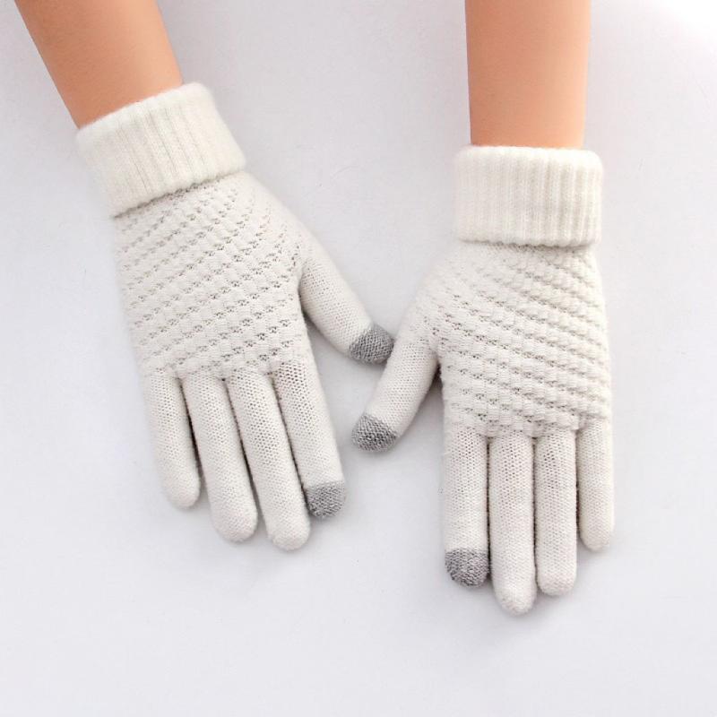 Knitted Coldproof Gloves for Women Outdoor Cycling