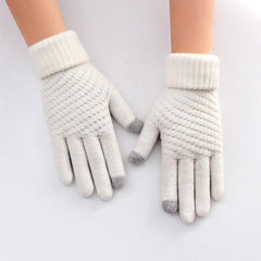 Knitted Coldproof Gloves for Women Outdoor Cycling