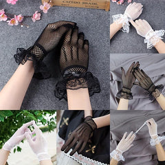 Short Lace Gloves Thin Sunscreen Bride Wedding Gloves For Women
