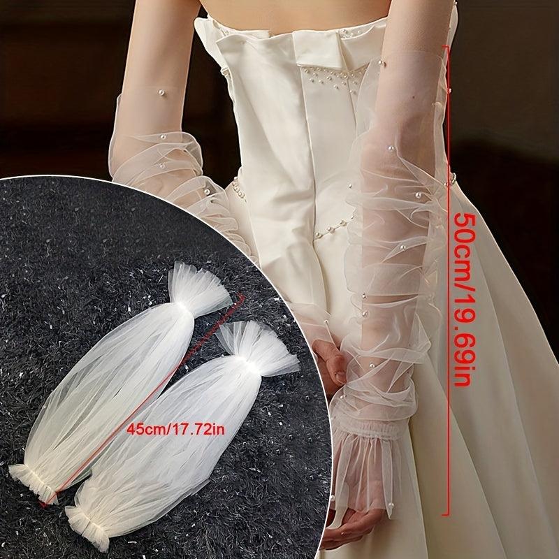 Forest Sweet Mesh Sleeve Puff Sleeve Wedding Bridal Arm Covering