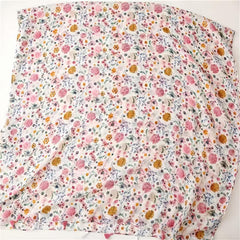 Red Romantic Floral Print Scarf 31 50' 70 87' Raw Edge Bandana