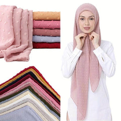 Pearl Chiffon Long Shawl Scarf for Women