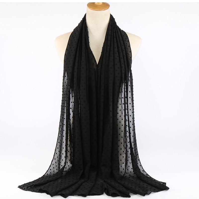 Pearl Chiffon Long Shawl Scarf for Women