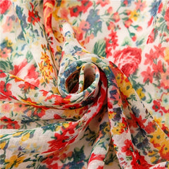 Ditsy Floral Print Shawl Scarf For Women Winter Warm Scarves