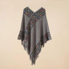 Bohemian Tassel Shawl Vintage Jacquard Warm Wrap Classic Cashmere