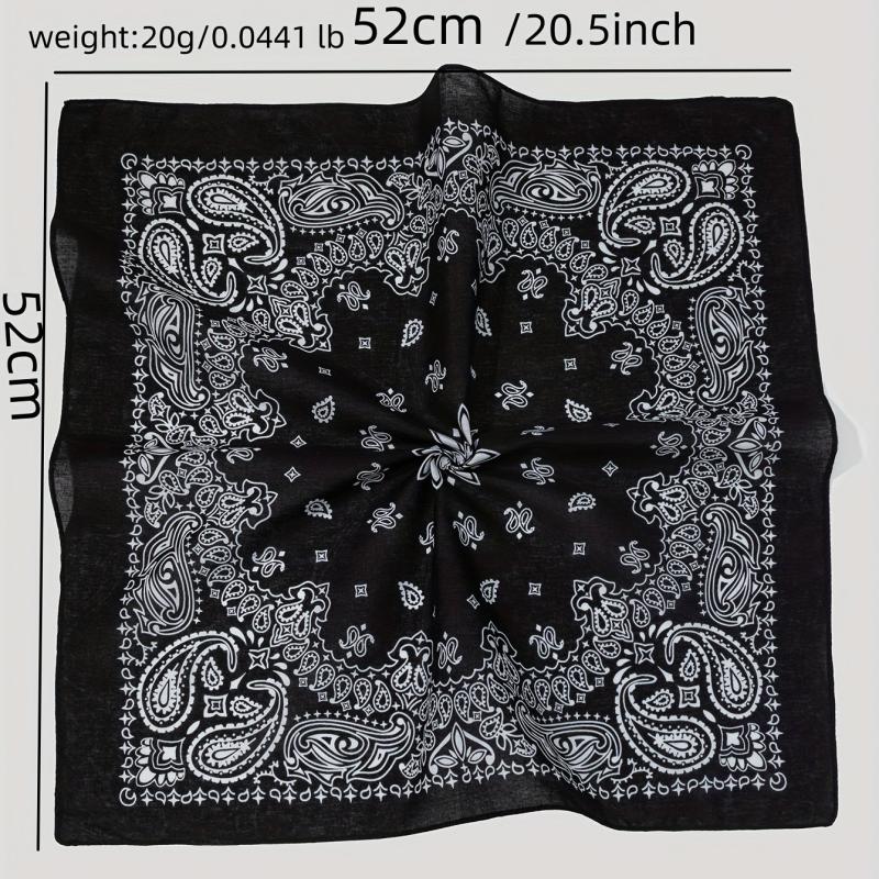 Paisley Print Bandana Hip hop Square Scarf Head Wraps Turban