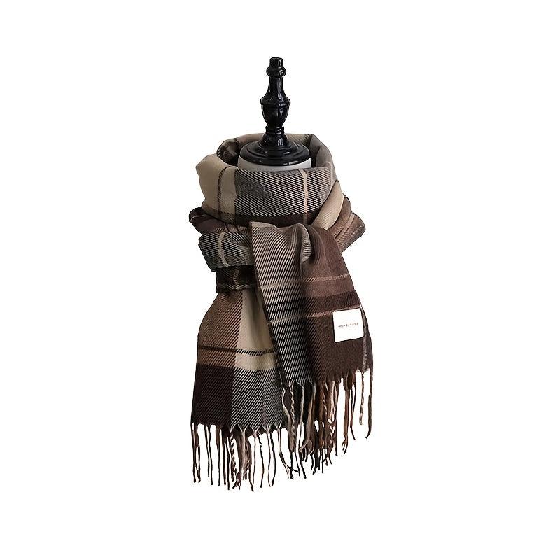 Warm Plaid Scarf Shawl for Women