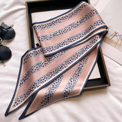 Printed Skinny Silk Twilly Scarf Neck Tie
