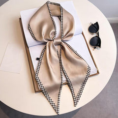 Printed Skinny Silk Twilly Scarf Neck Tie