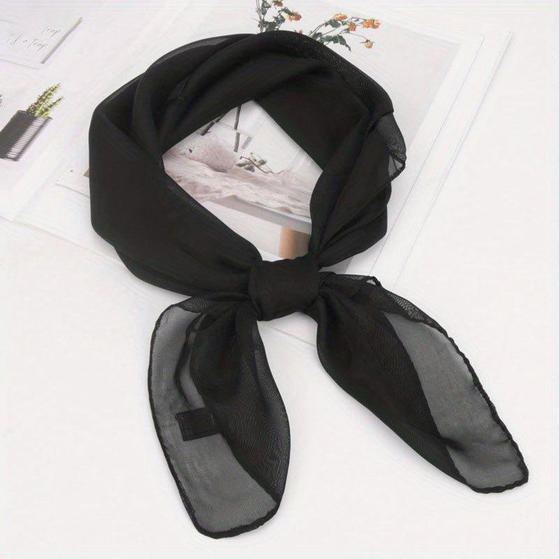 Plain Chiffon Neckerchief Bandana Shawl Scarf Head Wrap