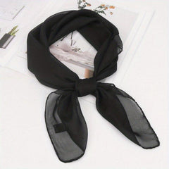 Plain Chiffon Neckerchief Bandana Shawl Scarf Head Wrap