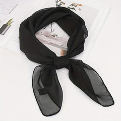 Plain Chiffon Neckerchief Bandana Shawl Scarf Head Wrap