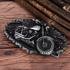 Motorcycle Denim Alloy Belt Buckle Vintage Style