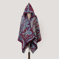 Boho Style Jacquard Shawl Scarf Coldproof Warm Print Shawl