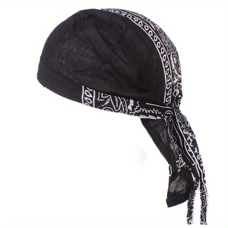 Red Paisley Print Head Scarf Turban Cap Bandana Women Head Wrap