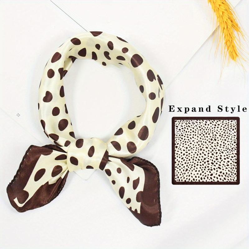 Satin Square Scarf Casual Neckerchief Bandana Head Wrap Hair Accessories
