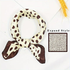 Satin Square Scarf Casual Neckerchief Bandana Head Wrap Hair Accessories